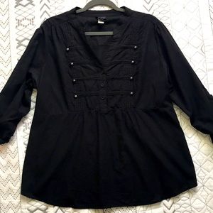 Torrid | black 1x military dental top